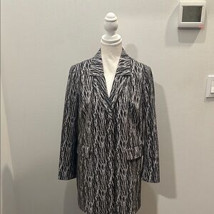 Vince Camuto Black & White Textured Blazer Jacket
